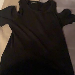 Cotton on black shirt off the shoulder